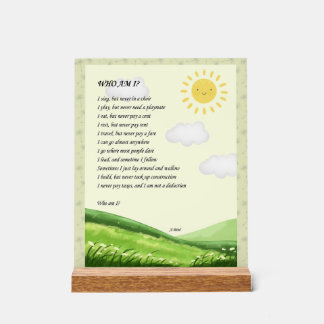 Riddle Art Acrylic Sign