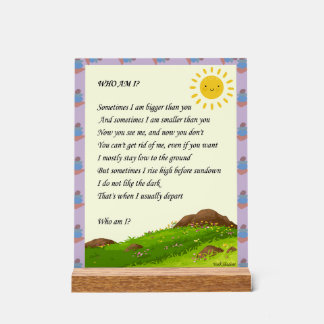 Riddle Art Acrylic Sign