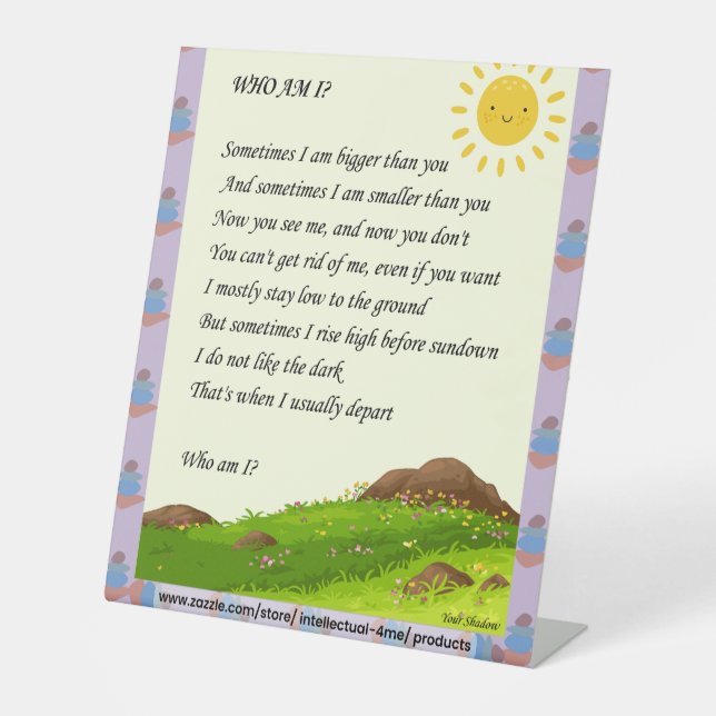 Riddle Art Pedestal Sign (Front)