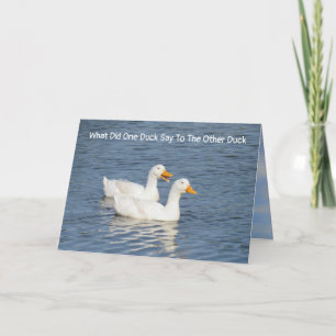 Riddle Me This - Talking Ducks Greeting Card
