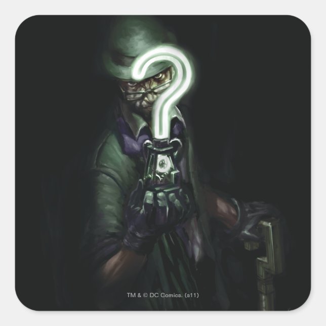 Riddler Illustration Square Sticker (Front)