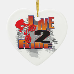 Ride 2 Live BMX Biker Ceramic Tree Decoration