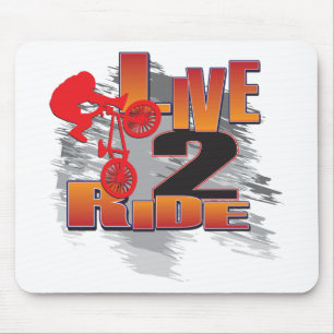 Ride 2 Live BMX Biker Mouse Pad