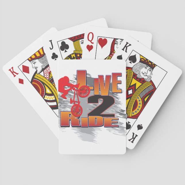 Ride 2 Live BMX Biker Playing Cards (Back)
