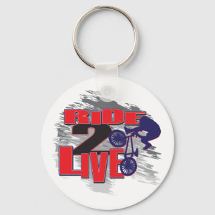 Ride 2 Live BMX Rider Key Ring