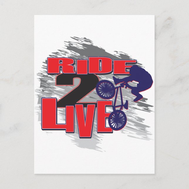 Ride 2 Live BMX Rider Postcard (Front)
