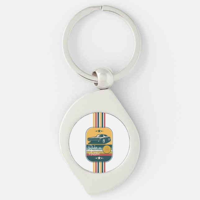 ride a classic key ring (Front)