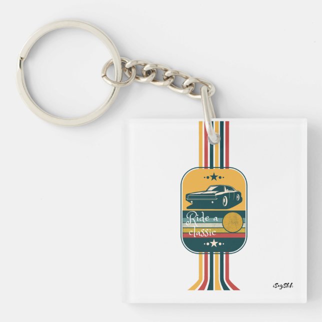 ride a classic key ring (Front)