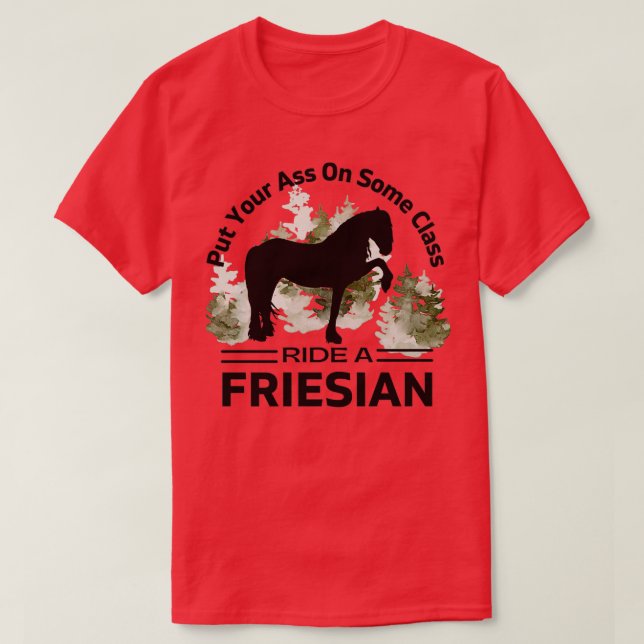 Ride a Friesian T-Shirt (Design Front)
