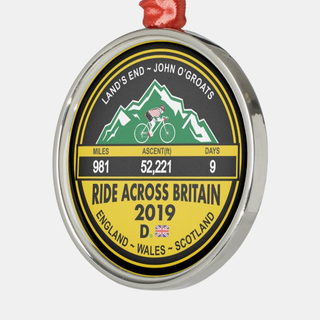 RIDE ACROSS BRITAIN 2019 TREE ORNAMENT (Left)
