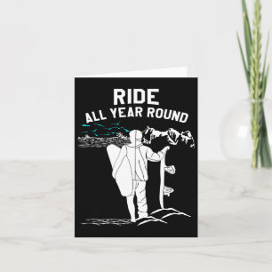 Ride All Year Round - Gift Shirt For Surfer And Sn Card