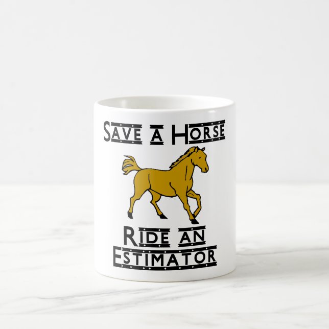ride an estimator coffee mug (Center)