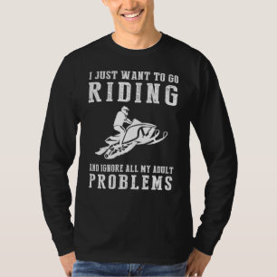 "Ride Away Adulting: Embrace the Snowmobiling Esca T-Shirt