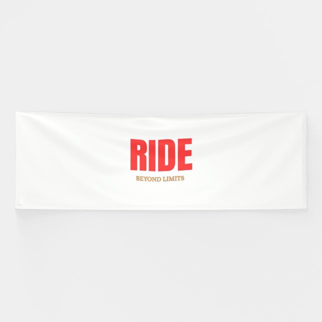 Ride Beyond Limits – Motivational Biker Typography Banner (Horizontal)