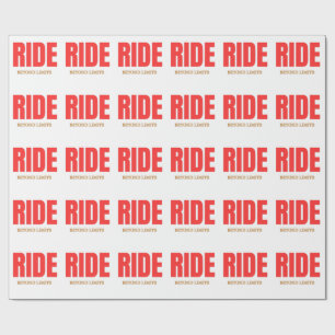 Ride Beyond Limits – Motivational Biker Typography Wrapping Paper