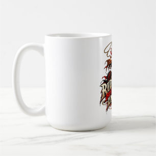 Ride Beyond Limits Skeleton Cowboy Western Design Coffee Mug