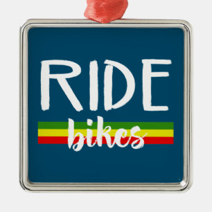 Ride Bikes Metal Ornament
