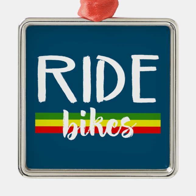 Ride Bikes Metal Ornament (Front)