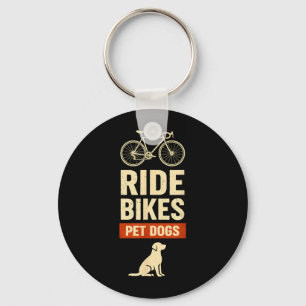 Ride Bikes Pet Dogs Bicycle Cycling Biking Dog Key Ring