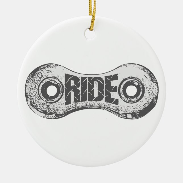 Ride Ceramic Tree Decoration (Front)