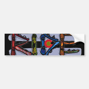 Ride Colorado snowboard bumpersticker Bumper Sticker