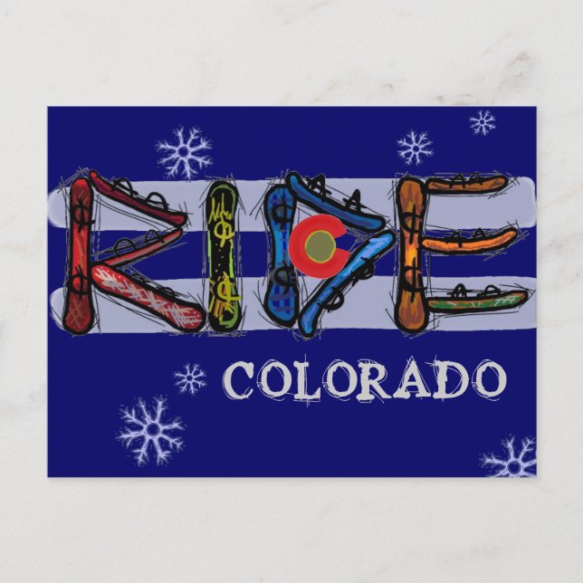 Ride Colorado snowboard postcard (Front)