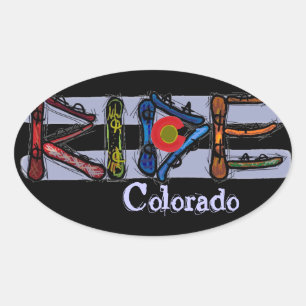 Ride Colorado snowboard stickers