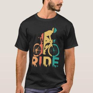Ride! Cycling Retro Colours For Bicycle Riders Cyc T-Shirt