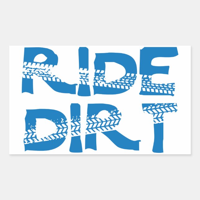 Ride Dirt Rectangular Sticker (Front)
