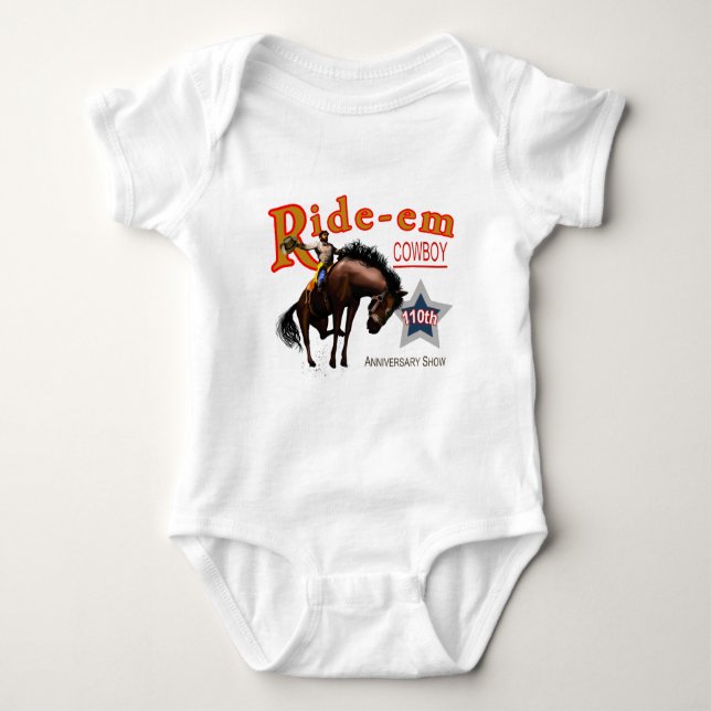 Ride-em Cowboy! Baby Bodysuit (Front)
