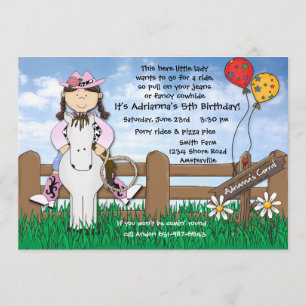Ride 'em Cowgirl Invitation