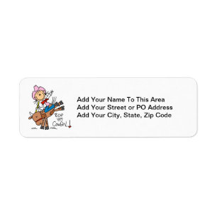 Ride Em Cowgirl T-shirts and Gifts Return Address Label