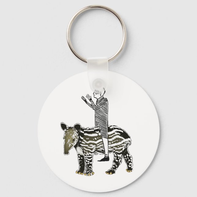 Ride em' tapir key ring (Front)