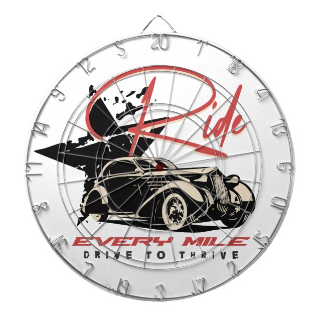 Ride Every Mile Dartboard (Front)
