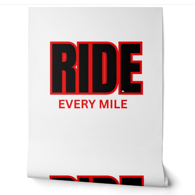 Ride Every Mile – Motorcycle Adventure Typography  Wallpaper (Unrolling)
