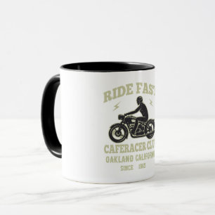 Ride Fast Cafe Racer Club Custom Mug