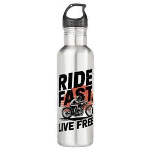Ride Fast Live Free Bicyclist T-shirt 710 Ml Water Bottle