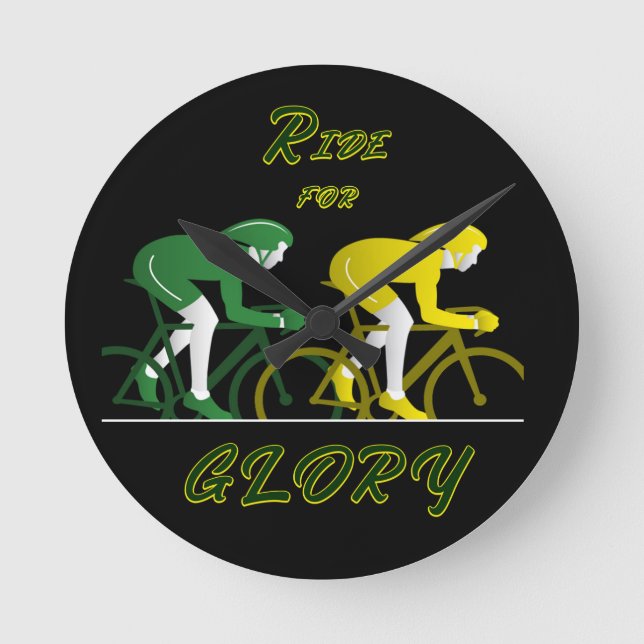 Ride For Glory Round Clock (Front)