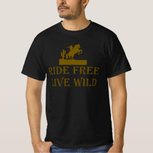 Ride Free Live Wild, Western Graphic T-Shirt