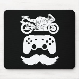 Ride.Game.Dad White Graphic (B) Mouse Pad