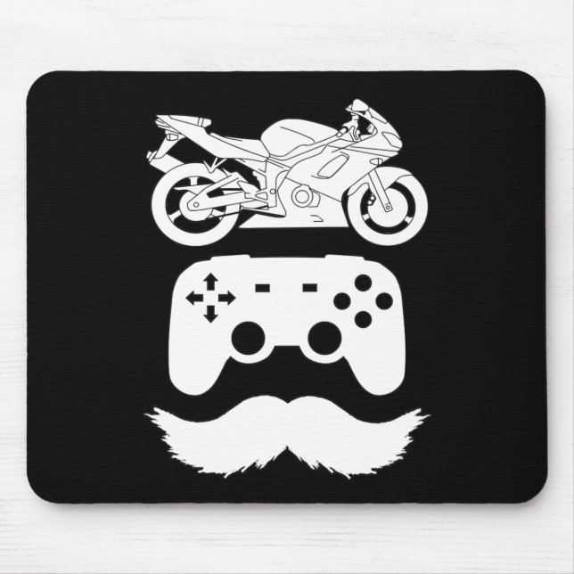 Ride.Game.Dad White Graphic (B) Mouse Pad (Front)
