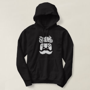 Ride.Game.Dad White Graphic With Text (B) Hoodie