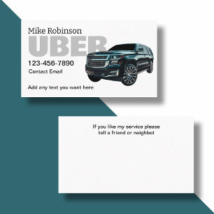 Ride Hailing Car Service Driver  Business Card