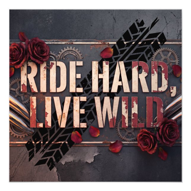 ride hard, live wild photo print (Front)