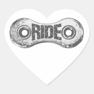 Ride Heart Sticker