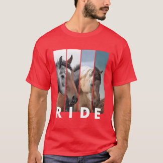 RIDE Horses Galloping vintage T-Shirt