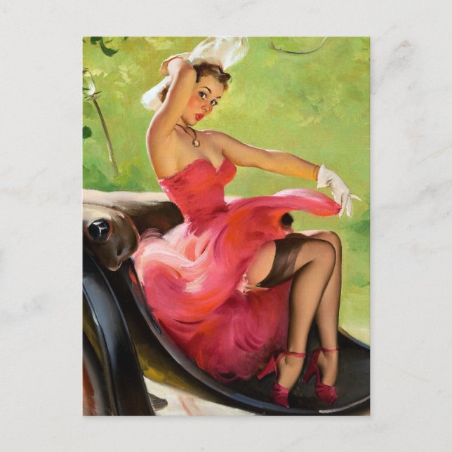 Ride in the Park Pin Up Postcard (Front)