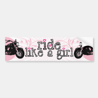 Ride Like A Girl - Cruisers bumper sticker