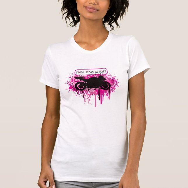 Ride Like A Girl - Paint Splatz T-Shirt (Front)