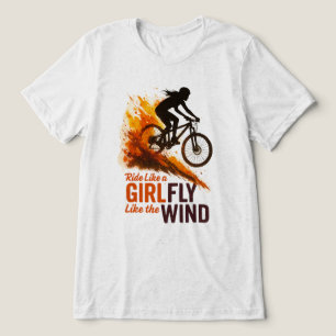 Ride Like a Girl – Vintage Splash Art MTB Tri-Blend Shirt